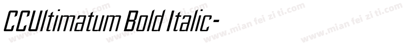 CCUltimatum Bold Italic字体转换